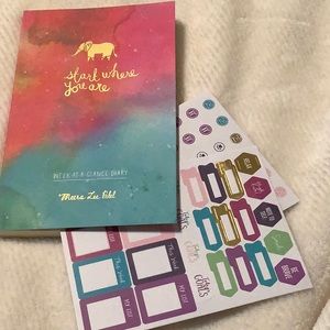 🆕 ~ Undated START WHERE YOU ARE week-at-a-glance Diary planner Agenda